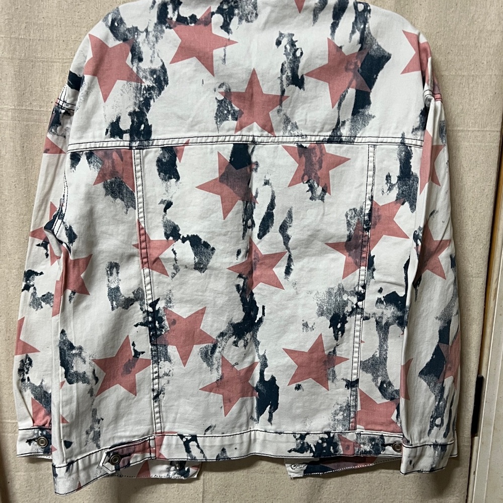 Star Pattern Denim Jacket - Picture 4 of 8